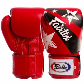 Перчатки боксерские кожаные FAIRTEX BGV1N NATION PRINT 10-16 унций цвета в ассортименте